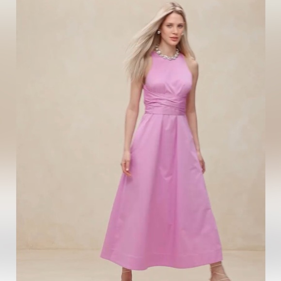 Banana Republic Dresses & Skirts - NWT BANANA REPUBLIC STRETCH-COTTON POPLIN MAXI‎ DRESS